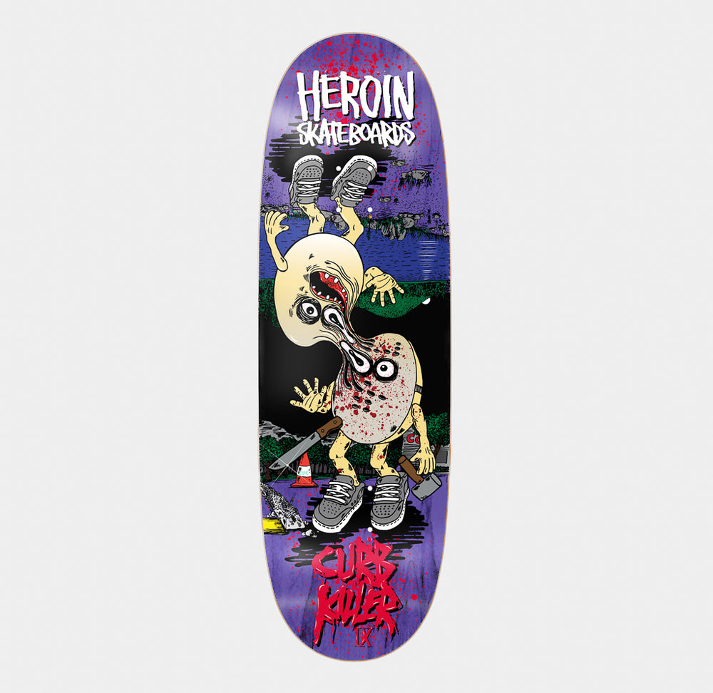 Heroin Skateboards 10.0" Curb Killer Merged Egg Skateboard Deck