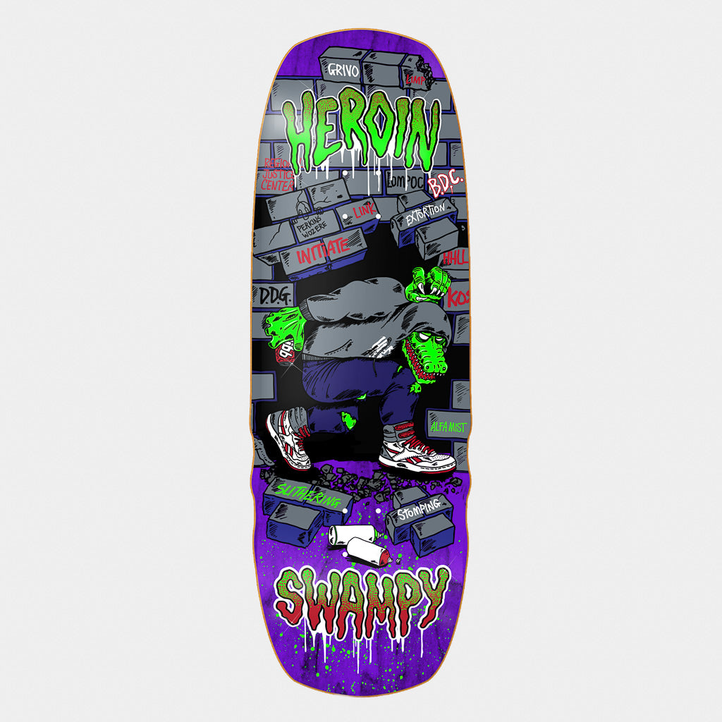 Heroin Skateboards 10.5" Swampy Stomp Skateboard Deck 
