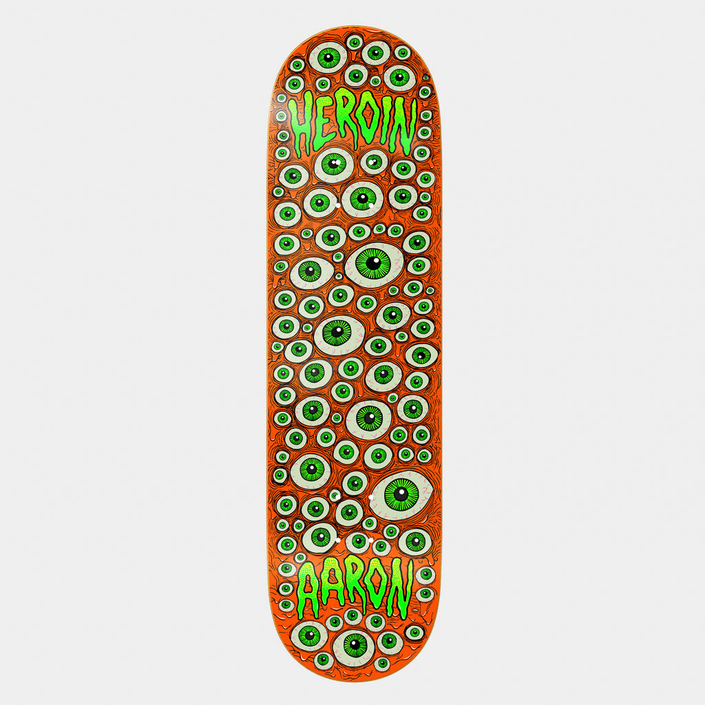 Heroin Skateboards 8.75" Aaron Wilson Eyes Skateboard Deck