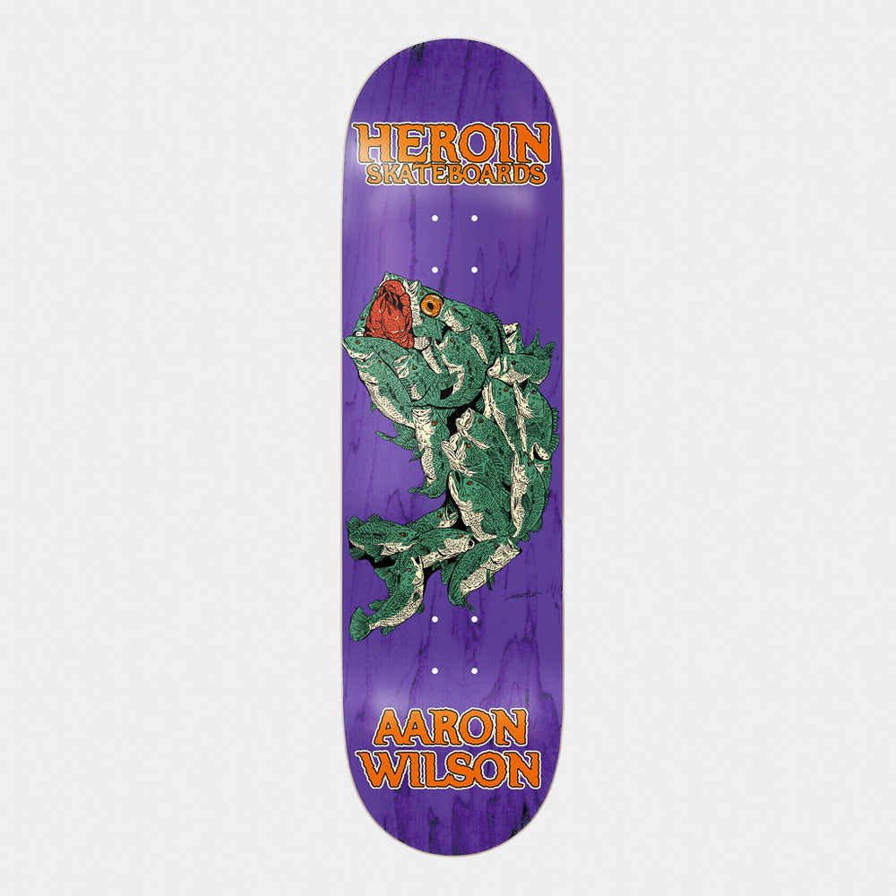 Heroin Skateboards 8.75" Aaron Wilson Fish Skateboard Deck