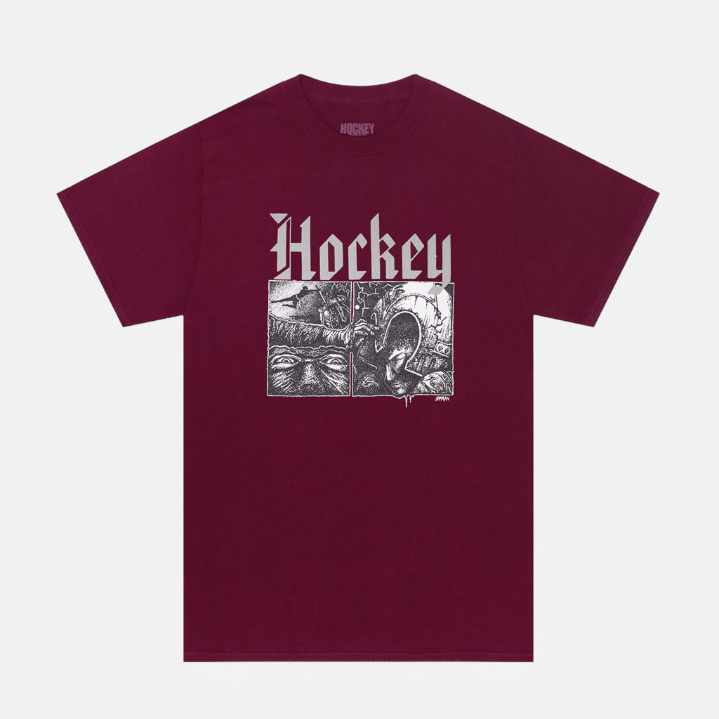 Hockey Skateboards Middle Earth Burgundy T-Shirt