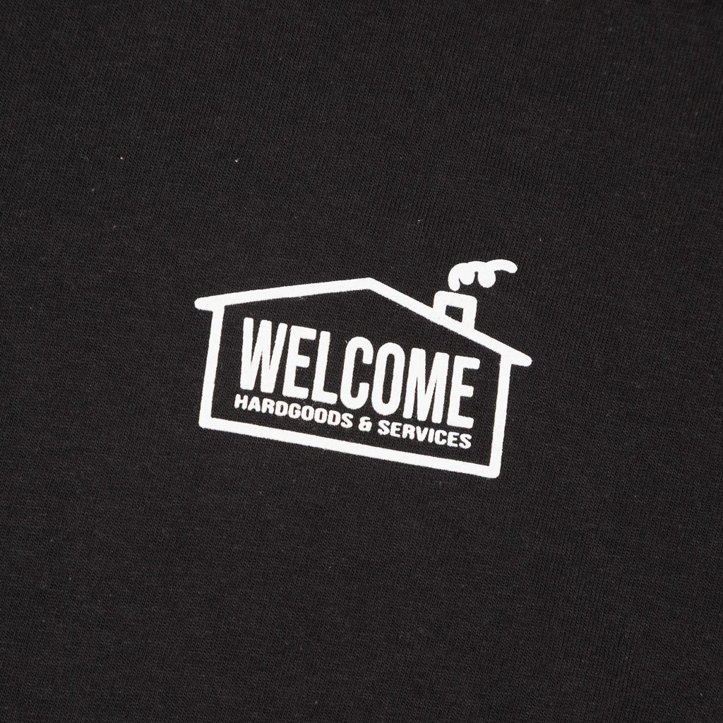Welcome Skate Store House Black T-Shirt Front Print