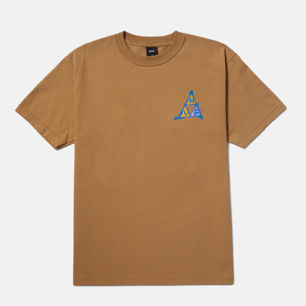 Huf  No-Fi Triple Triangle Camel Brown T-Shirt