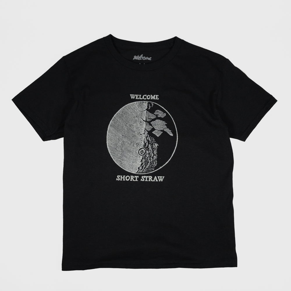 Welcome Skate Store - Kids Short Straw Crater T-Shirt - Black