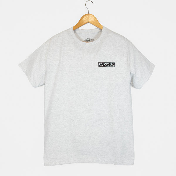 Krooked Skateboards - Moonsmile Raw T-Shirt - Ash / Black