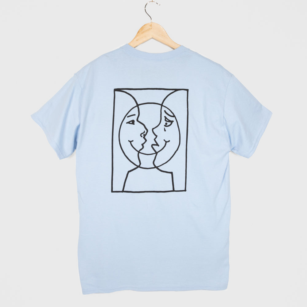 Krooked Skateboards Moonsmile Raw Light Blue T-Shirt