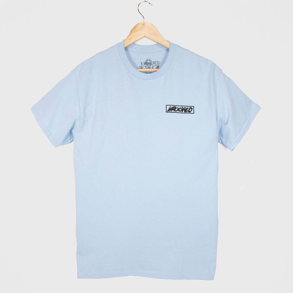 Krooked Skateboards Moonsmile Raw Light Blue T-Shirt