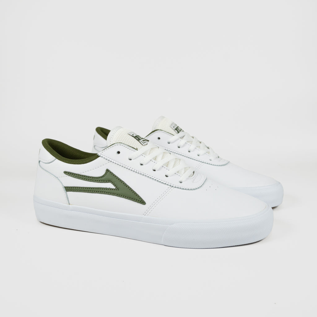 Lakai - Manchester Shoes - White / Olive | Welcome Skate Store