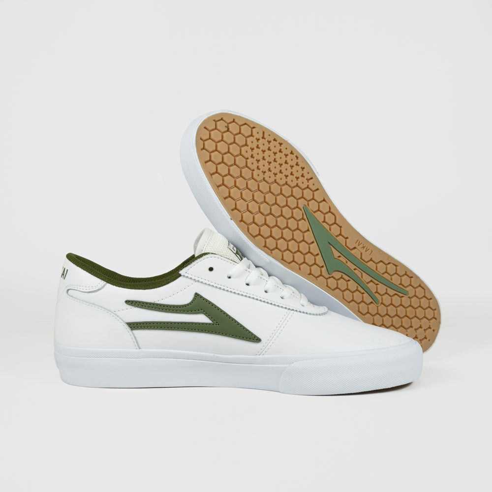 Lakai - Manchester Shoes - White / Olive | Welcome Skate Store