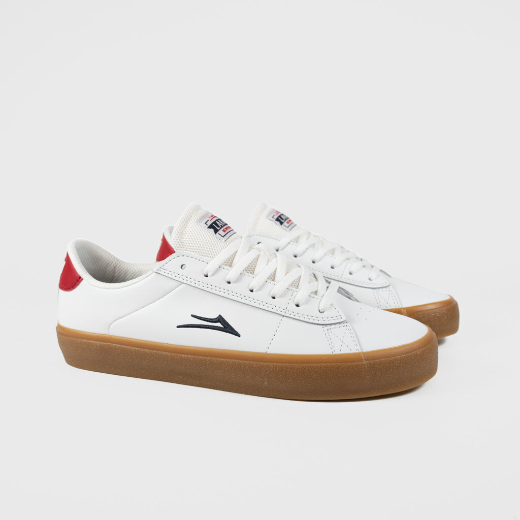 Lakai White Leather And Gum Newport Shoes