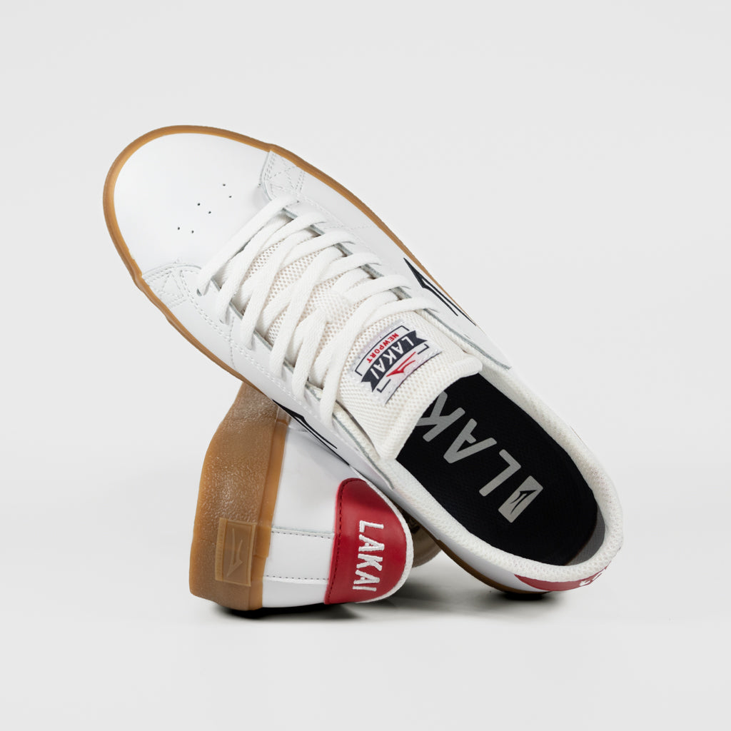 Lakai White Leather And Gum Newport Shoes