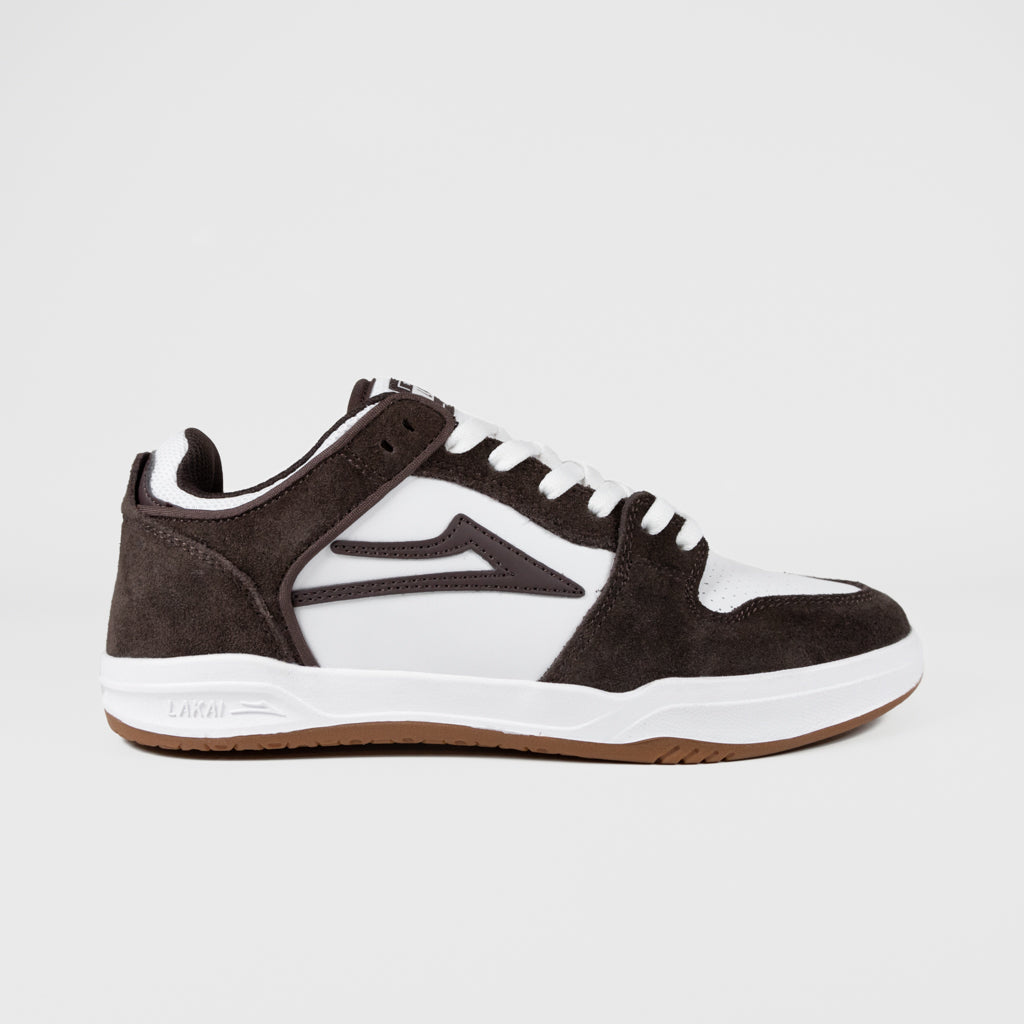 Lakai Chocolate Brown And White Telford Low Shoes