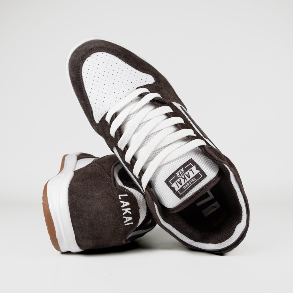 Lakai Chocolate Brown And White Telford Low Shoes