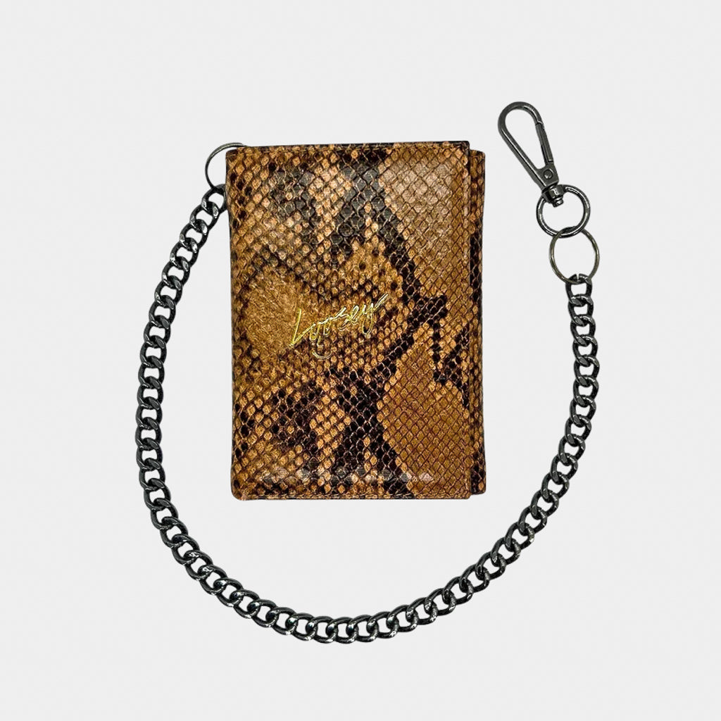 Loosey Faux Snake Skin Chain Gang Wallet