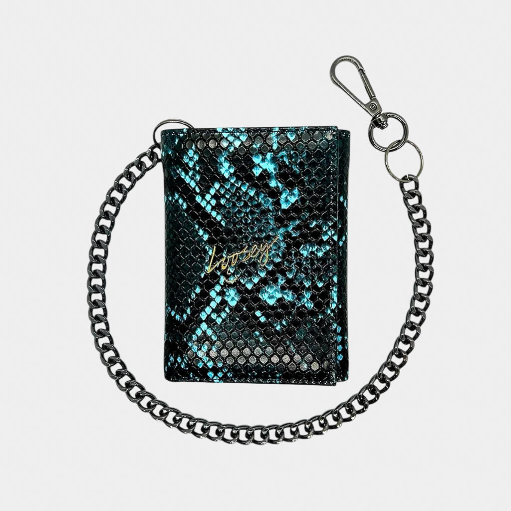Loosey Faux Snake Skin Chain Gang Wallet