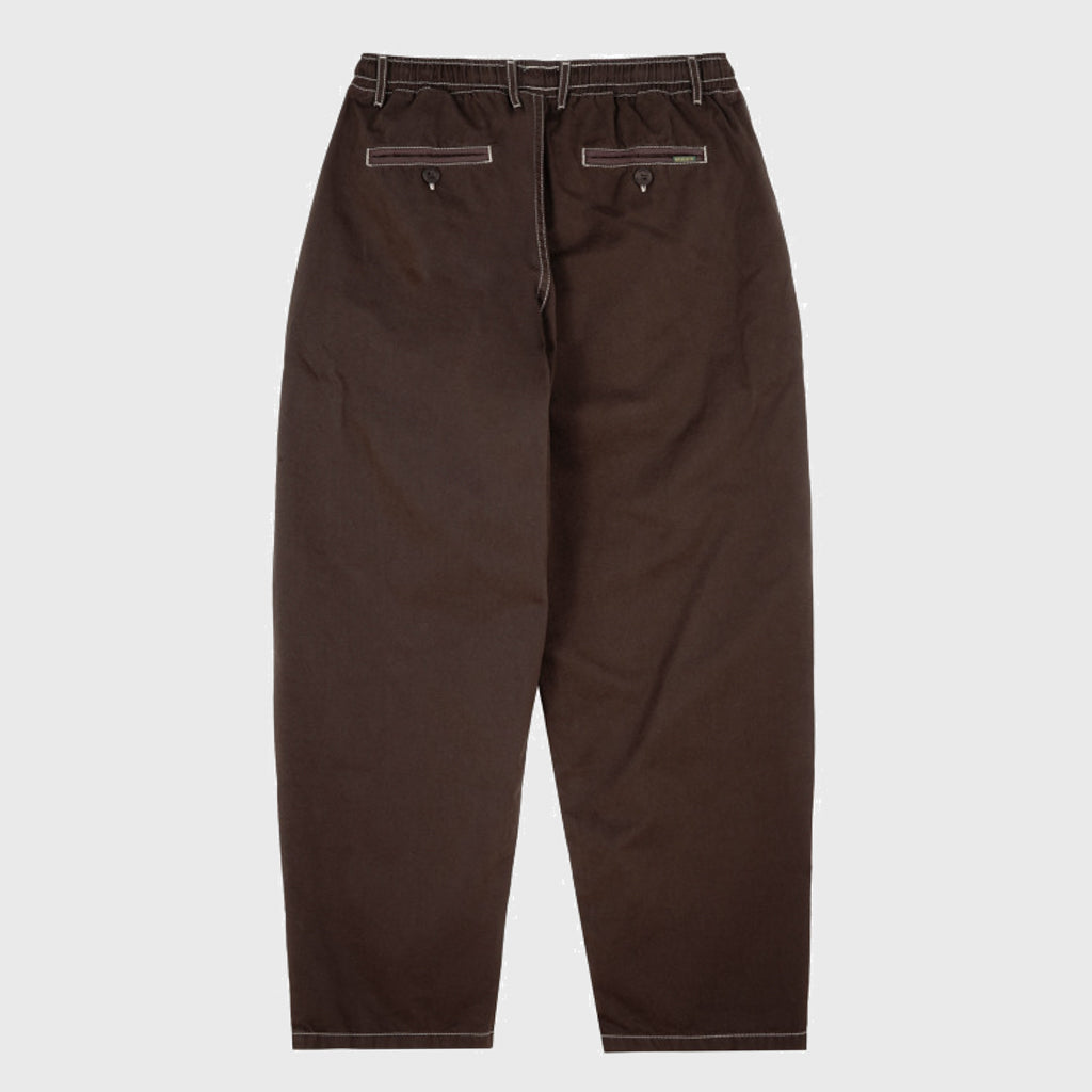 Magenta Skateboards Contrast Stitch Chocolate Brown Loose Pants