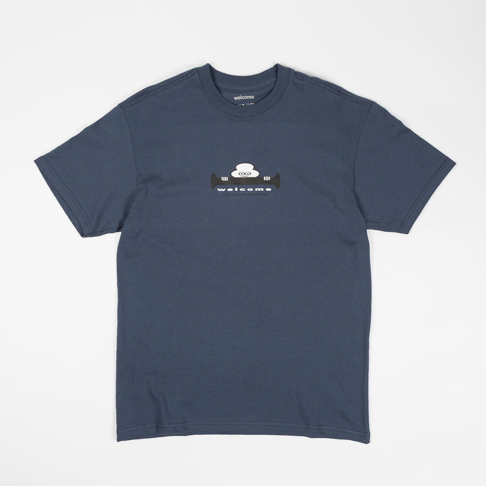Welcome Skate Store - Missing Bolts Twin Tail Technology T-Shirt - Dusk Blue