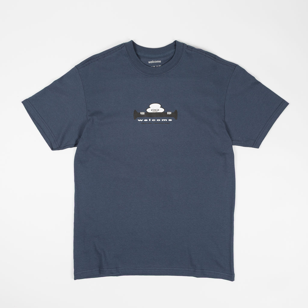 Welcome Skate Store - Missing Bolts Twin Tail Technology T-Shirt - Dusk Blue