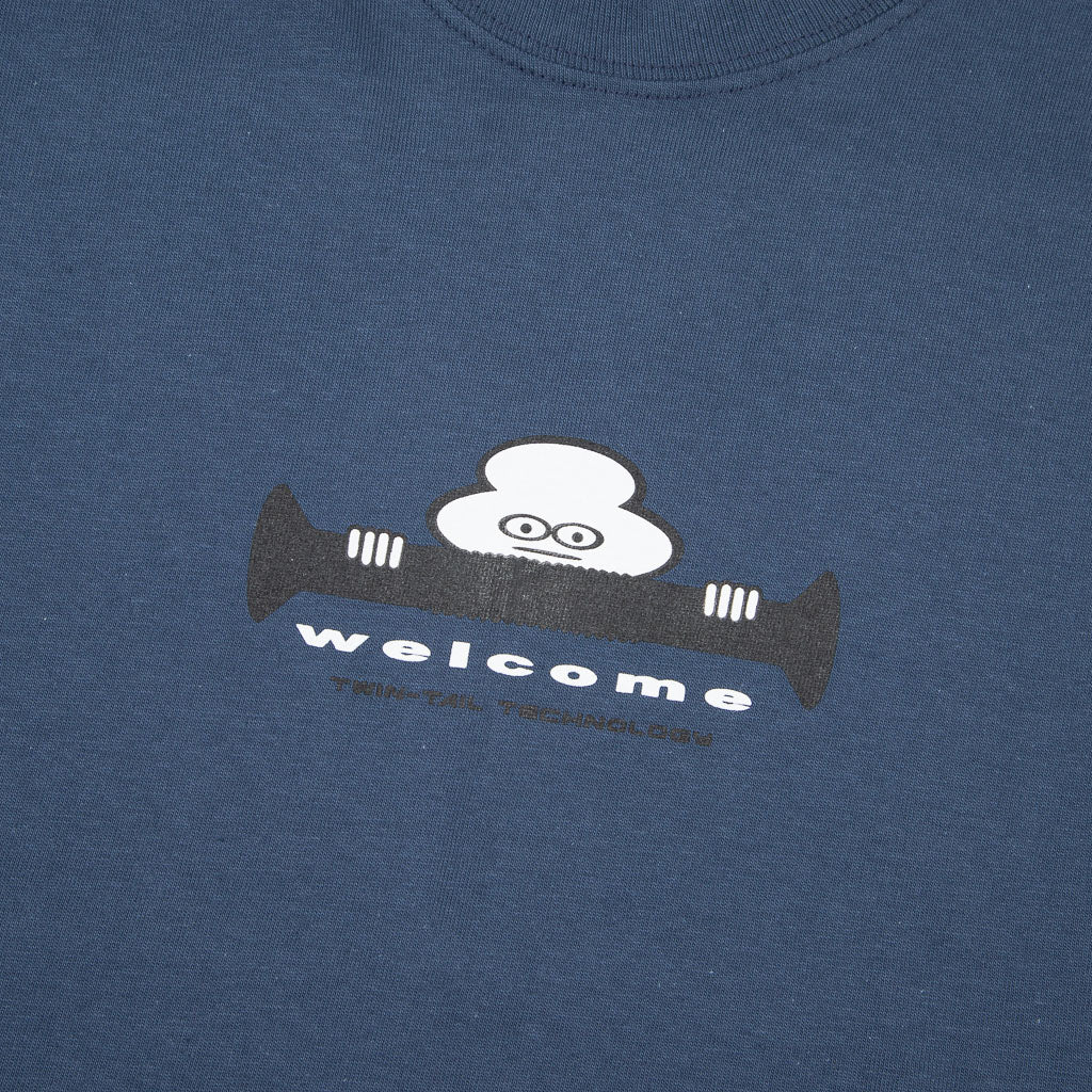 Welcome Skate Store - Missing Bolts Twin Tail Technology T-Shirt - Dusk Blue