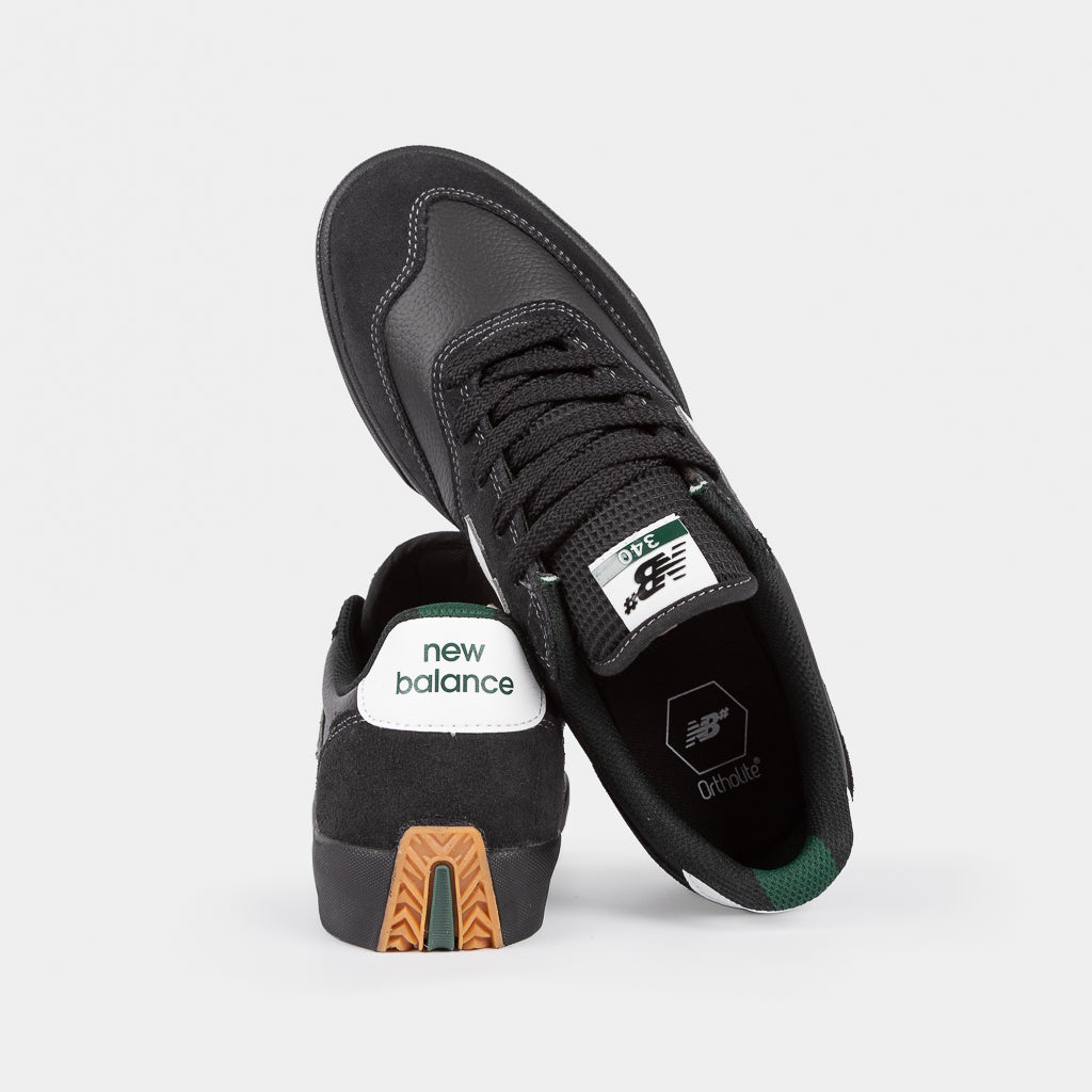 New Balance Numeric Black Leather 340 Skate Shoes