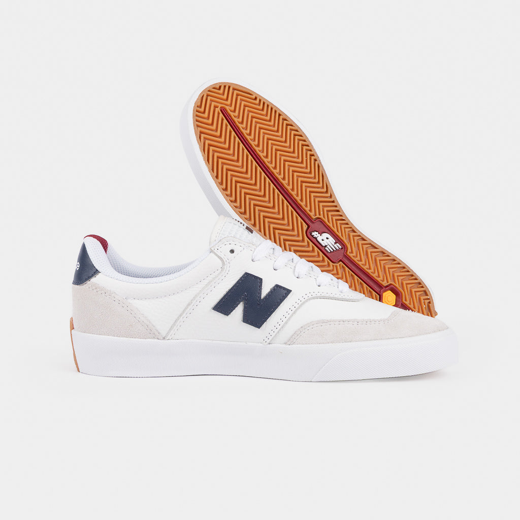 New Balance Numeric White Leather and Suede 340 Skate Shoes