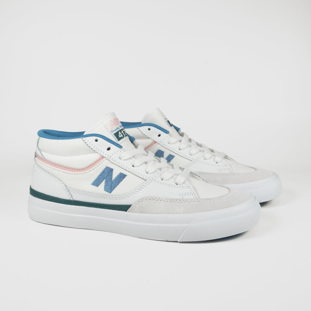 New Balance Numeric 417 Franky Villani Shoes White Blue Laguna Welcome Skate Store