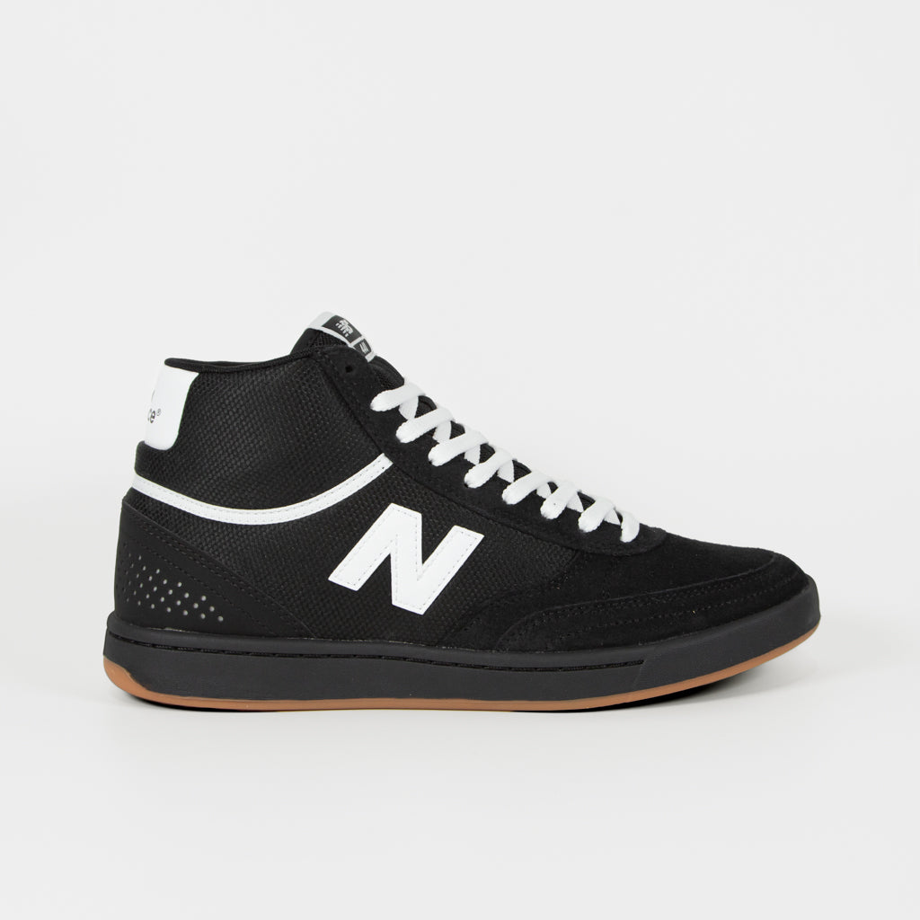 New Balance Numeric Black And White 440 Hi Shoes