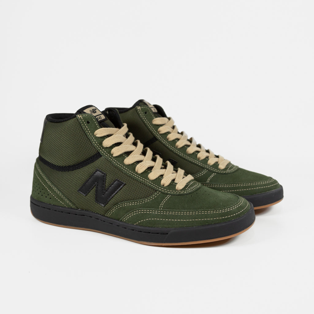 New Balance Numeric Green And Black 440 Hi Shoes