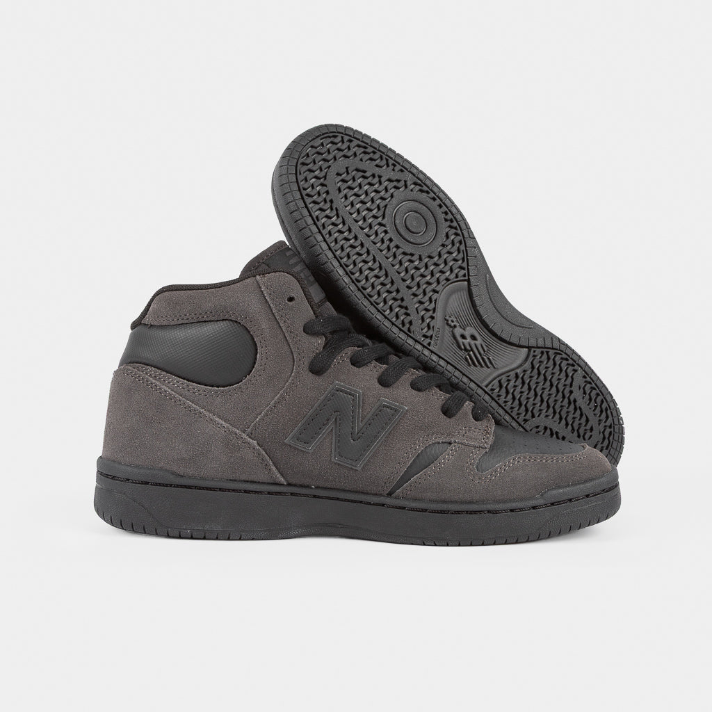 New Balance Numeric Charcoal Grey And Black 480 High Top Skate Shoes