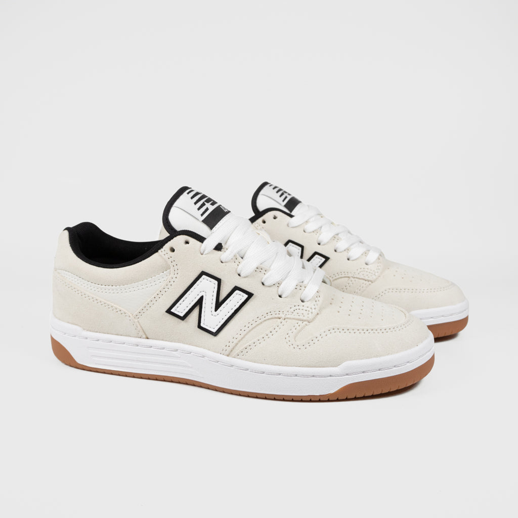 New Balance Numeric Cream White Suede 480 Shoes