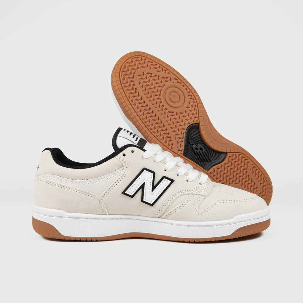 New Balance Numeric Cream White Suede 480 Shoes