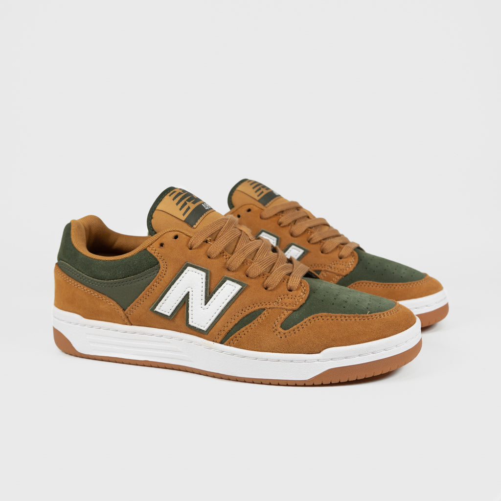 New Balance Numeric Tan And Green 480 Shoes