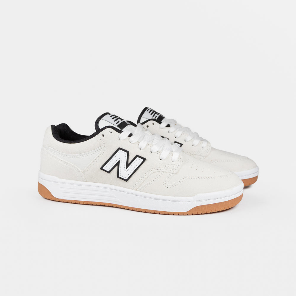 New Balance Numeric White Suede 480 Shoes