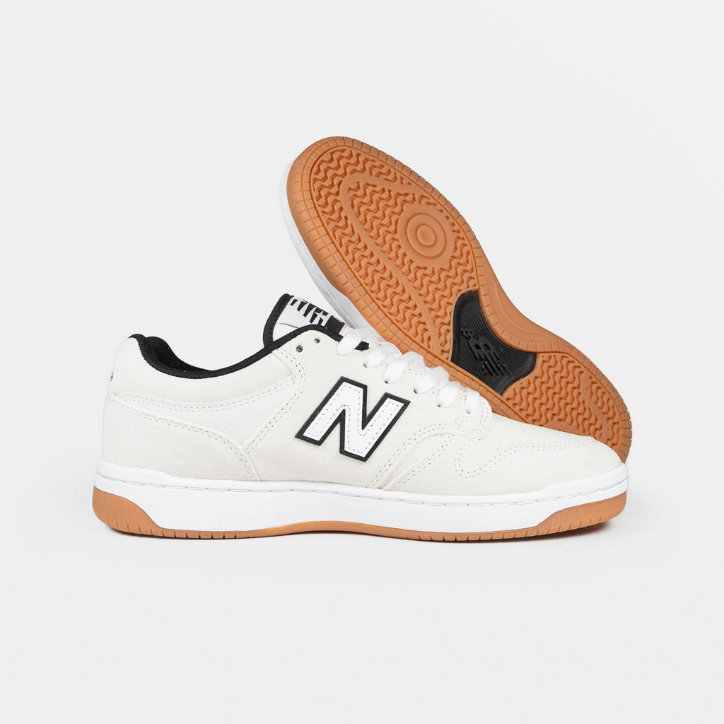 New Balance Numeric White Suede 480 Shoes