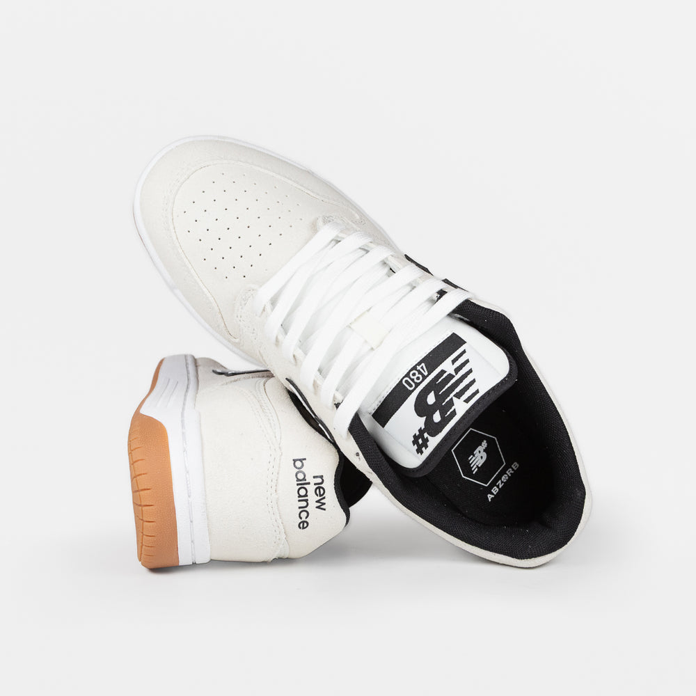 New Balance Numeric White Suede 480 Shoes