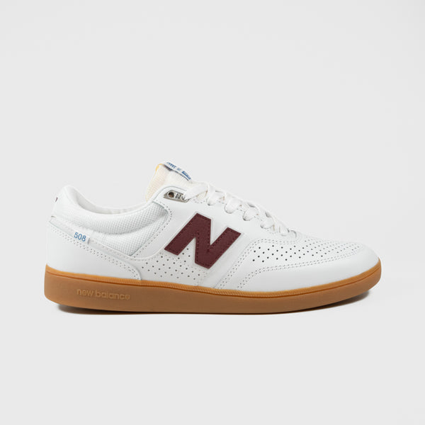 New Balance Numeric - 508 Brandon Westgate Shoes - White / Burgundy / Gum