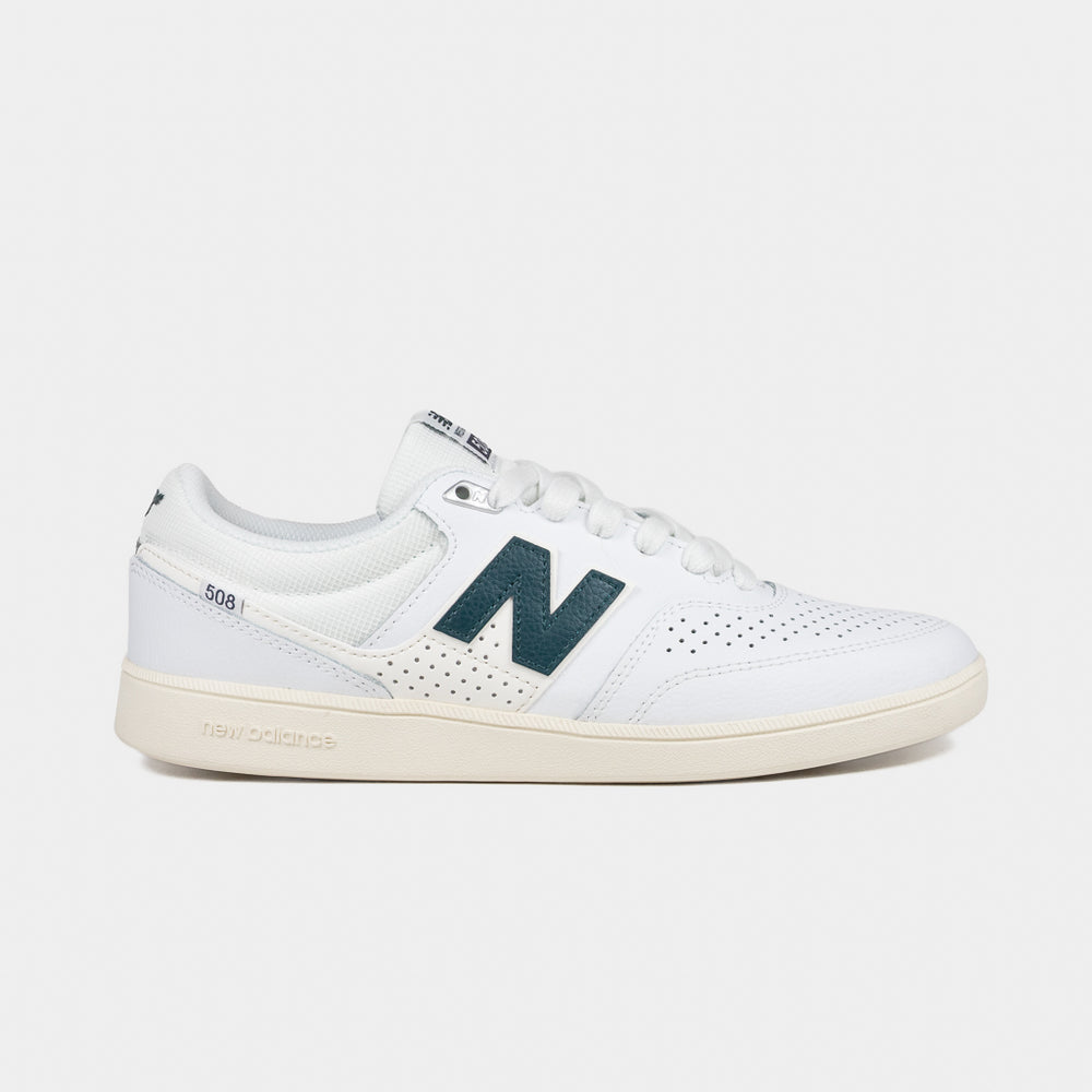 New Balance Numeric White Leather and Green 508 Brandon Westgate Shoes