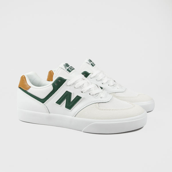 New Balance Numeric - 574 Vulc Shoes - White / Nightwatch Green