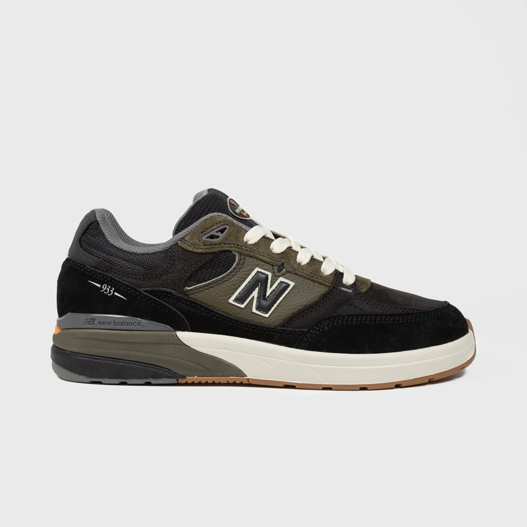 New Balance Numeric Black And Olive 933 Andrew Reynolds Shoes