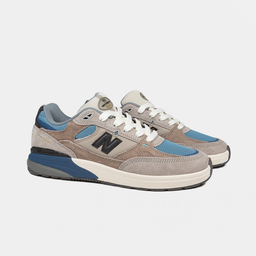 New Balance Numeric Mushroom Brown And Light Blue 933 Andrew Reynolds Shoes