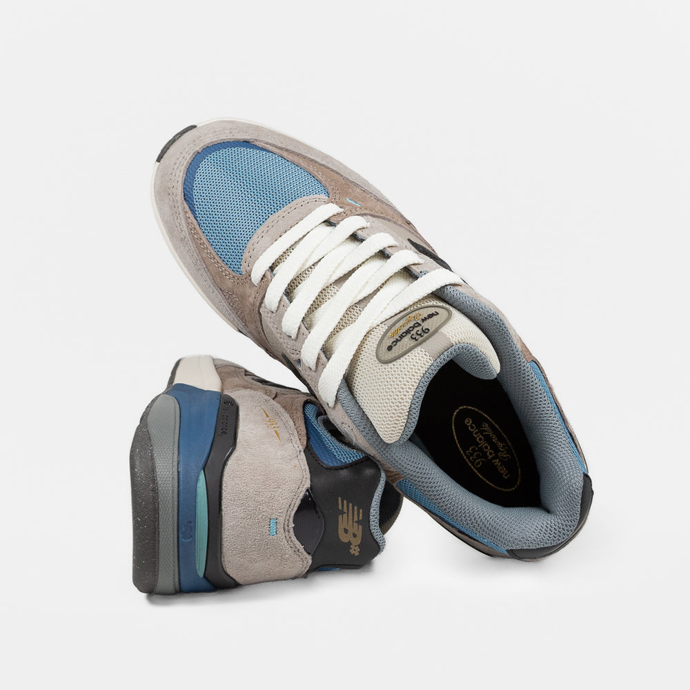 New Balance Numeric Mushroom Brown And Light Blue 933 Andrew Reynolds Shoes