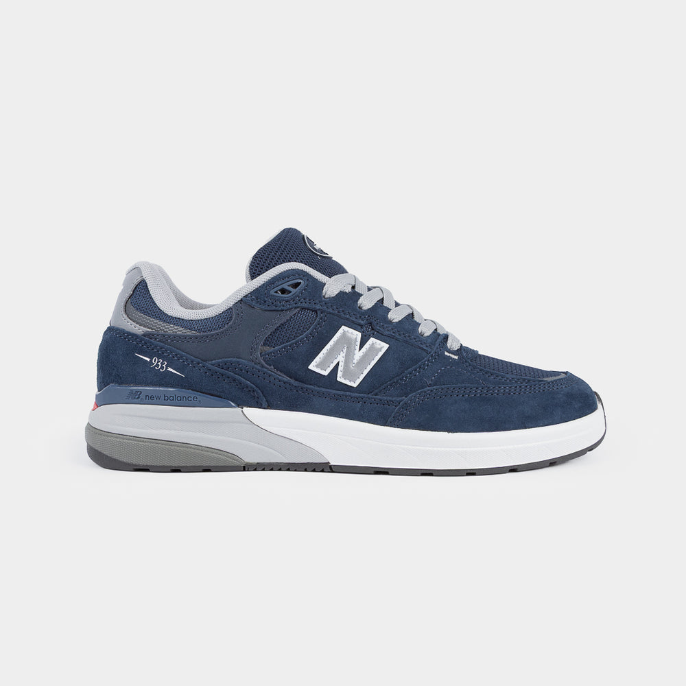 Navy and White New Balance Numeric 933 Andrew Reynolds Skate Shoes