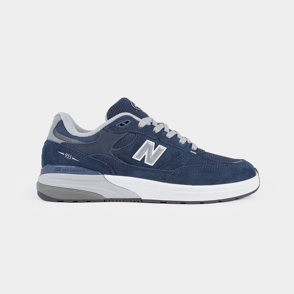 Navy and White New Balance Numeric 933 Andrew Reynolds Skate Shoes