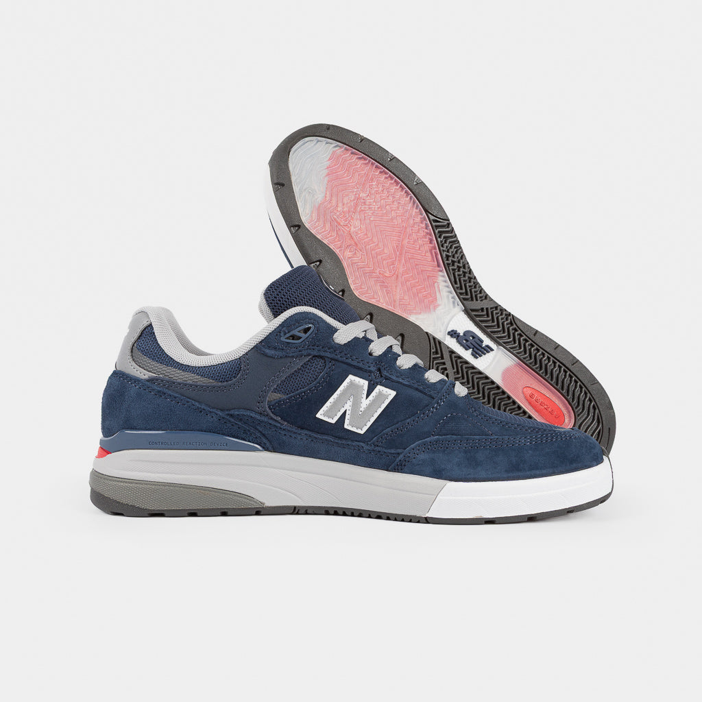 Navy and White New Balance Numeric 933 Andrew Reynolds Skate Shoes