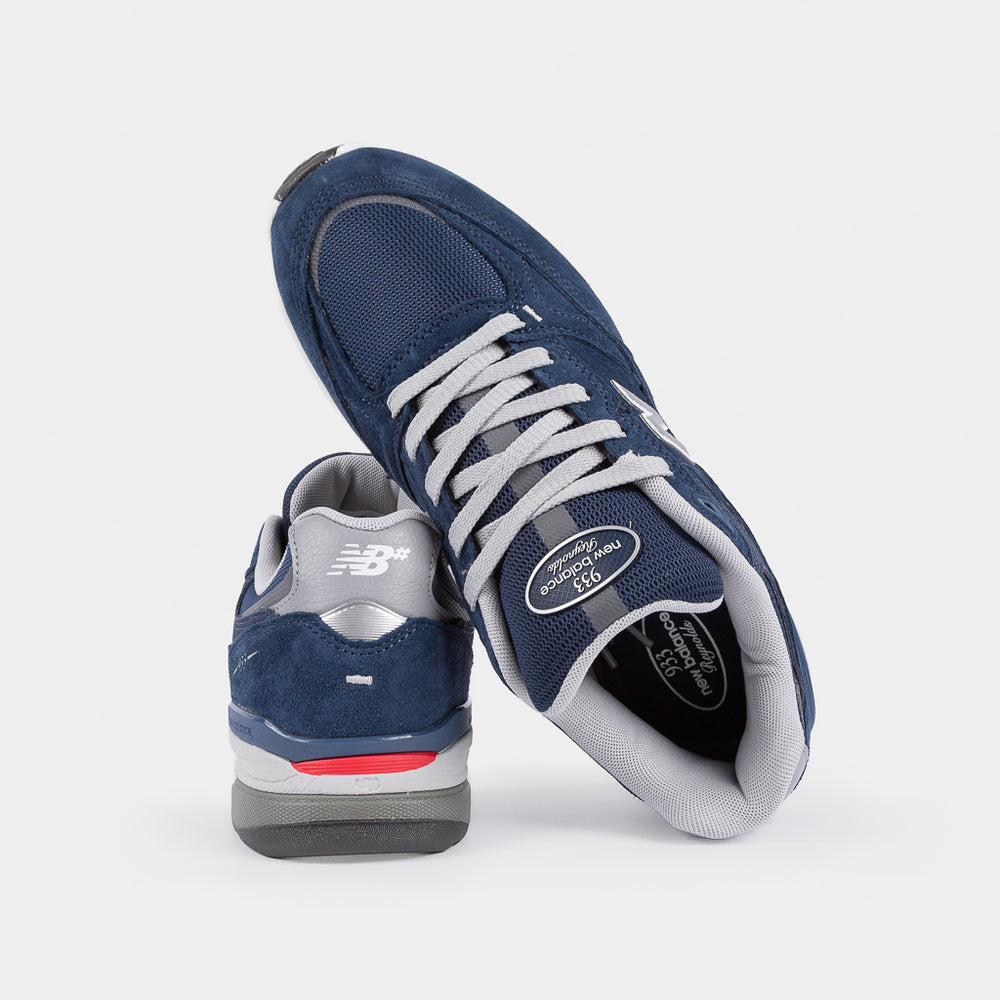 Navy and White New Balance Numeric 933 Andrew Reynolds Skate Shoes