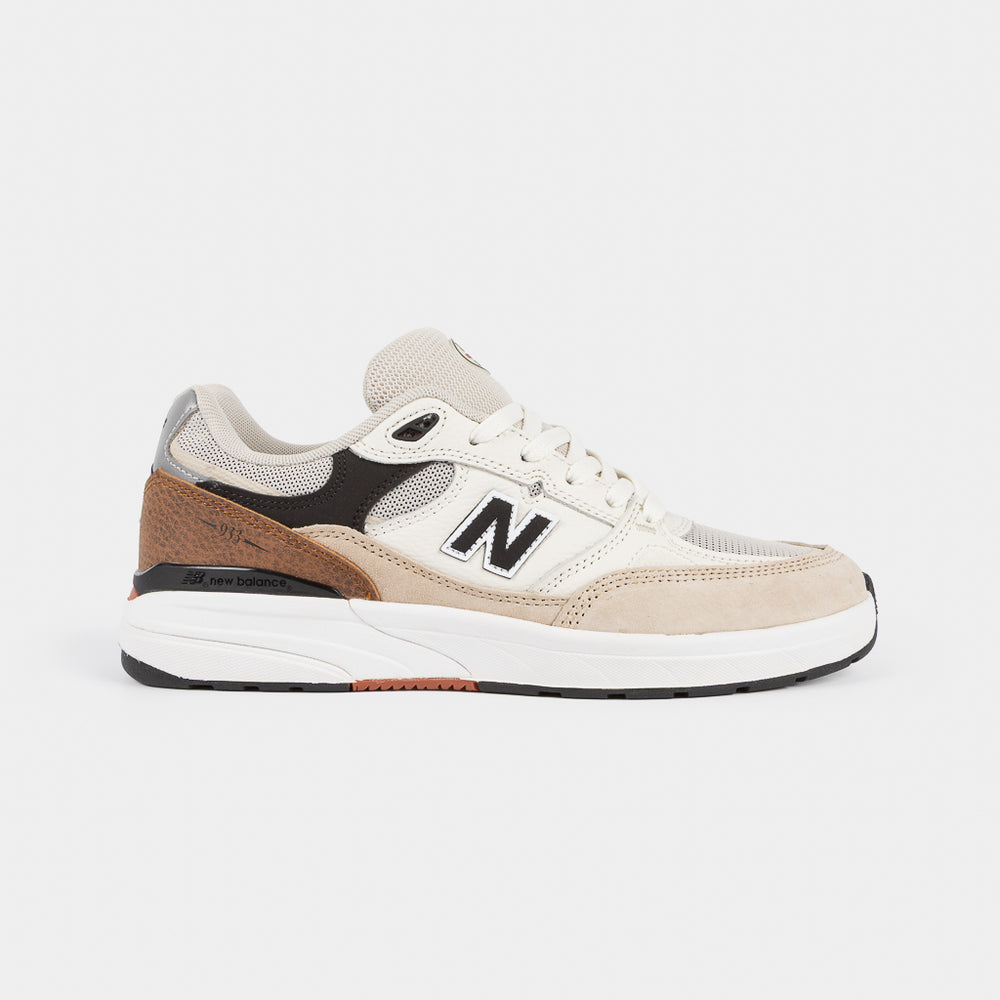 Sea Salt White New Balance Numeric 933 Andrew Reynolds Skate Shoes