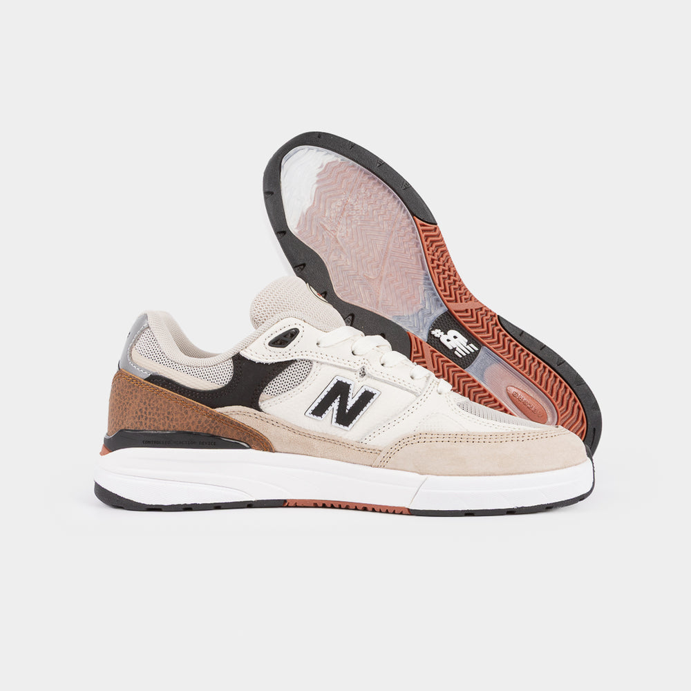 Sea Salt White New Balance Numeric 933 Andrew Reynolds Skate Shoes