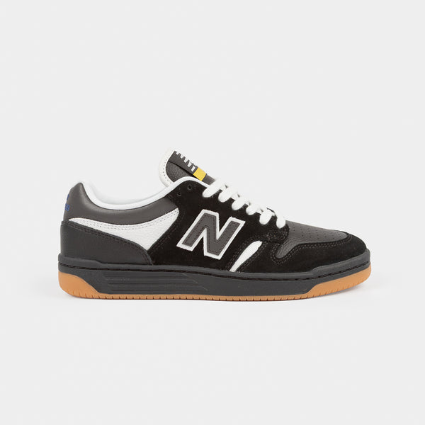 New Balance Numeric - Elsewhere 480 Shoes - Black / White / Blue / Yellow