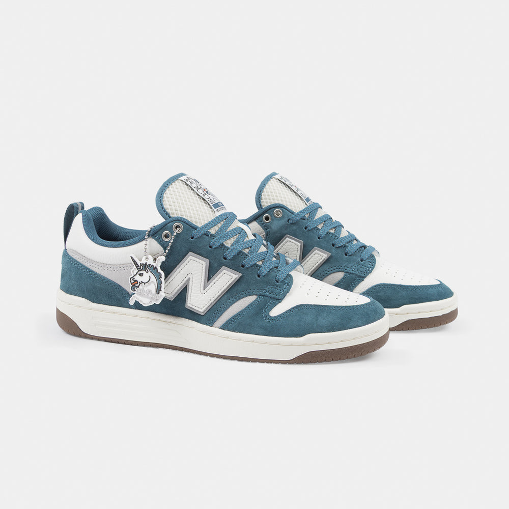 New Balance Numeric Blue And White Focus Skate Store 480 Shoes