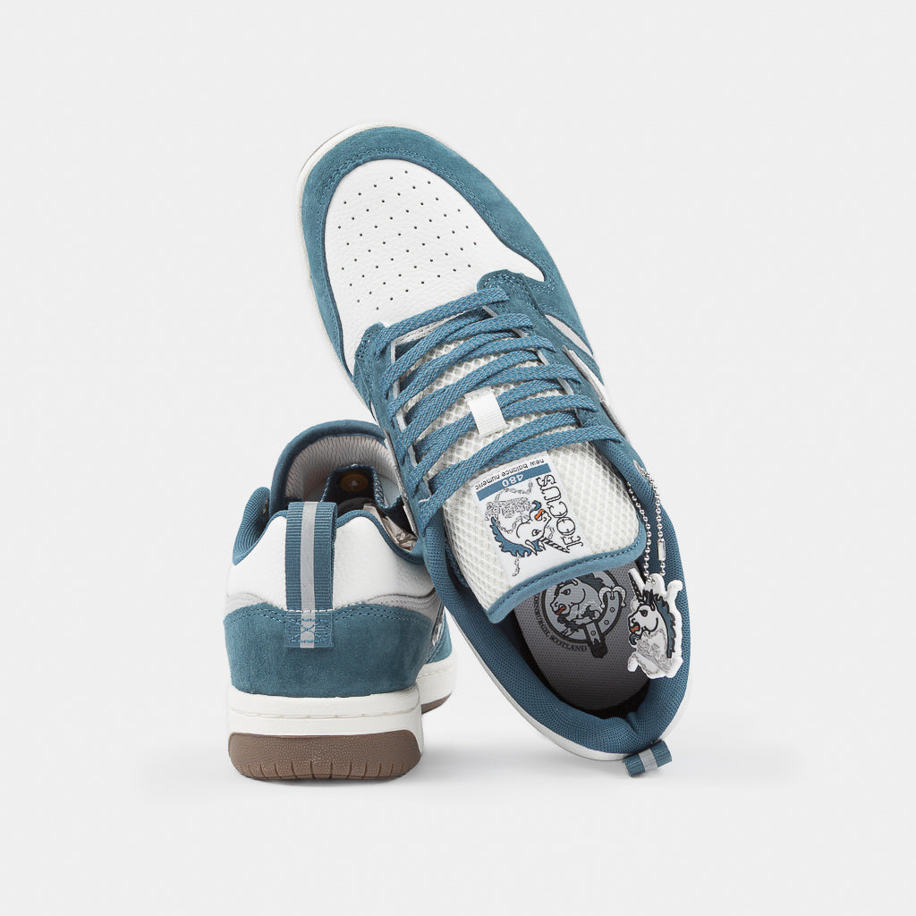 New Balance Numeric Blue And White Focus Skate Store 480 Shoes